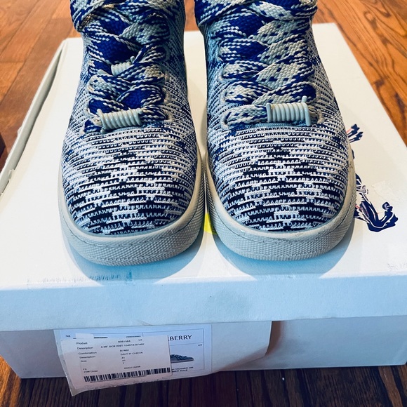 Burberry Blue and White Men's Sneakers